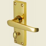 Victoria Polished Brass Privacy Door Handles