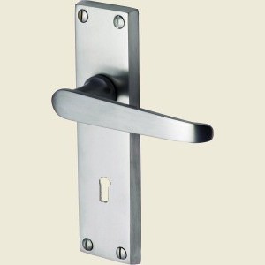 Bognor Regis Victoria Satin Chrome Door  Handles