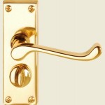 Victorian Scroll Brass Privacy Door Handle