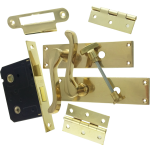 Victorian Scroll Brass-Ware Bathroom Lock Pack