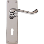 Victorian Scroll Lever Sash Lock Door Handles Polished Chrome