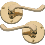 Victorian Scroll Lever On Rose Door Handles Polished Brass