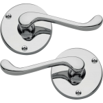 Victorian Scroll Lever On Rose Door Handles Polished Chrome