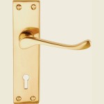 Banstead Victorian Scroll Brass Door Handles