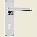 Chertsey Victorian Straight Lever Polished Chrome Door Handles