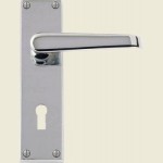 Plympton Victorian Straight Lever Satin Chrome Door Handles