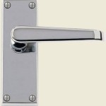 Victorian Straight Lever Satin Chrome Lever Latch Short Handles