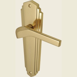 Waldorf Polished Brass Latch Lever Handles
