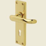 Omagh Windsor Polished Brass Door Handles