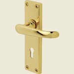 Leyton Windsor Polished Brass Door Handles