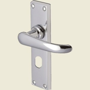 Windsor Polished Chrome Oval Lever Lock Handle