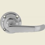 Windsor Lever On Rose - Satin Chrome Door Handles