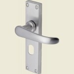 Windsor Satin Chrome Oval Lever Lock Handle