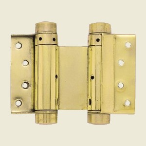 100mm Polished Brass Double Action Spring Hinge