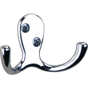 Double Robe Hook Polished Chrome