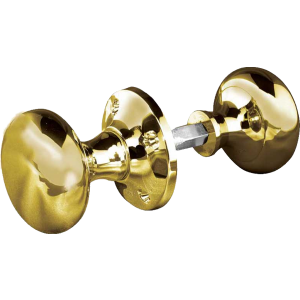 JV176A Polished Brass Mushroom Rim Knob Door Knob Set