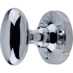 JV34B Polished Chrome Oval Door Knob Set