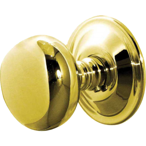 JV46 Polished Brass Concealed Fit Mushroom Door Knob Set