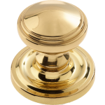 JV68 Polished Brass Lined Door Knob Set