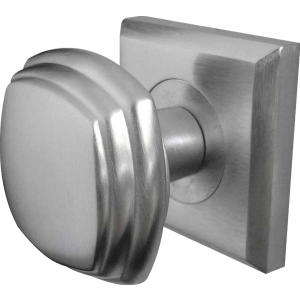 JV74 Satin Chrome Square Door Knob Set