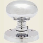 JV35 Architectural Quality Polished Chrome Mushroom Door Knob Set