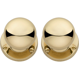 Sprung Mortice Door Knobs Polished Brass