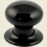 JC60 Black Porcelain Door Knob Set