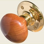 JKA60MPB Dark Wood Door Knob Set