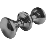 Rim Lock Door Knob Set Satin Chrome