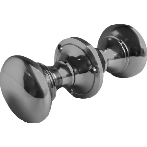 Rim Lock Door Knob Set Satin Chrome