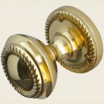 Polished Brass Georgian Door Knob Set