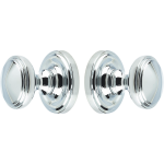 Concealed Fix Lined Door Knob Set Polished Chrome