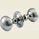 Reeded Rim Lock Knob Door Knob Set PC