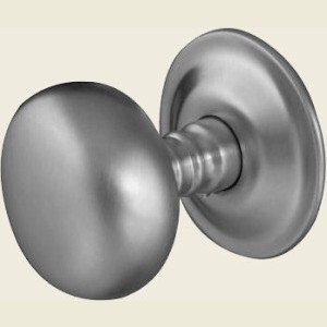 JV46 Satin Chrome Concealed Fit Mushroom Door Knob Set