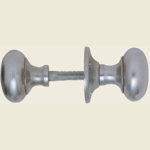 JV176A Satin Chrome Mushroom Rim Knob Door Knob Set