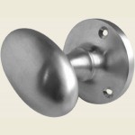 JV34B Satin Chrome Oval Door Knob Set