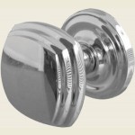 JV64 Polished Chrome Square Door Knob Set