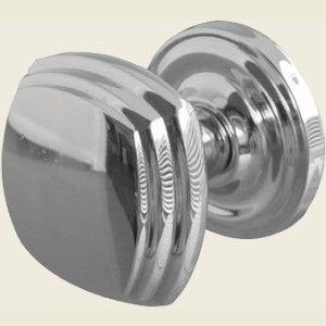 JV64 Polished Chrome Square Door Knob Set