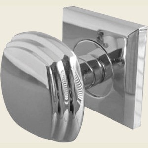 JV74 Polished Chrome Square Door Knob Set