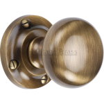 Victorian Antique Brass Round Door Knob Set