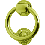 Ring Door Knocker 102mm Polished Brass