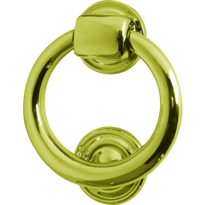 Ring Door Knocker 102mm Polished Brass