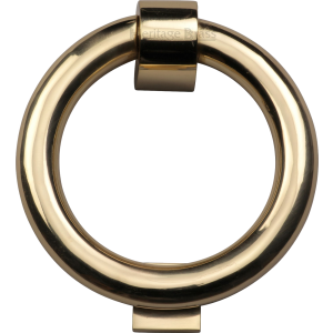 Ring Door Knocker 114mm Polished Brass