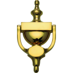 Urn Door Knocker 170mm Polished Brass