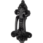 Cast Iron Ornate Door Knocker Black Antique 204mm 