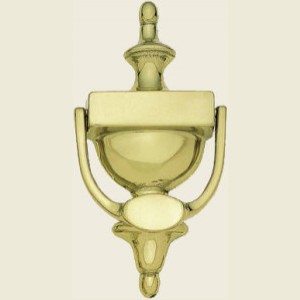 Urn Door Knocker 200mm Polished Brass