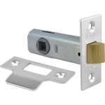  64mm Long Tubular Mortice Door Latch Nickel Plate