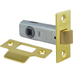  64mm Long Tubular Mortice Door Latch Polished Brass