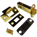  79mm Double Sprung Tubular Mortice Latch Polished Brass