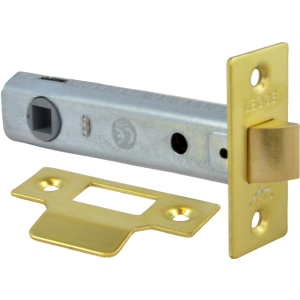  95mm Tubular Mortice Door Latch Polished Brass